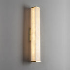 Arcus Wall Lamp Elegant Minimalist Modern Style in Brass and Alabaster
