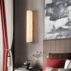 Arcus Wall Lamp Elegant Minimalist Modern Style in Brass and Alabaster