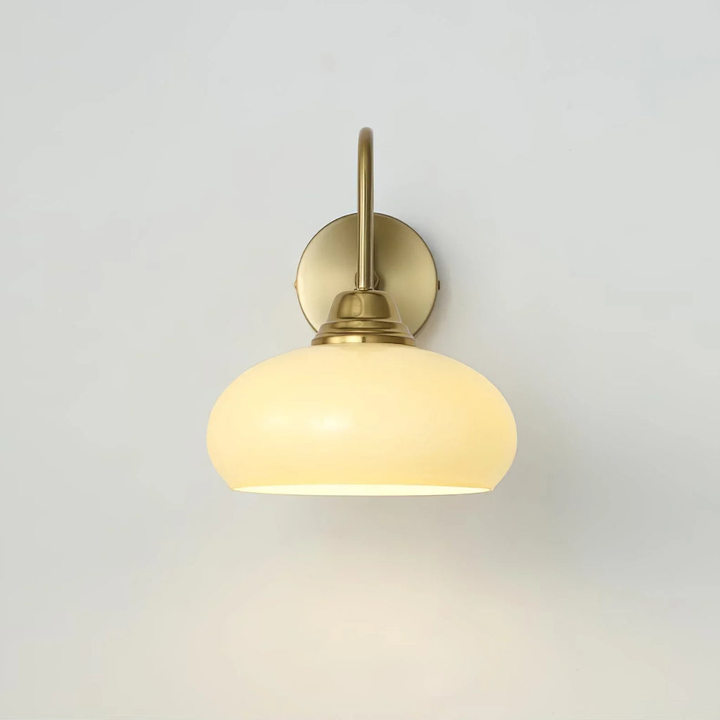 Calypso Bauhaus Curved Glass Wall Lamp