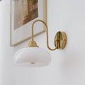 Calypso Bauhaus Curved Glass Wall Lamp