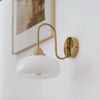Calypso Bauhaus Curved Glass Wall Lamp