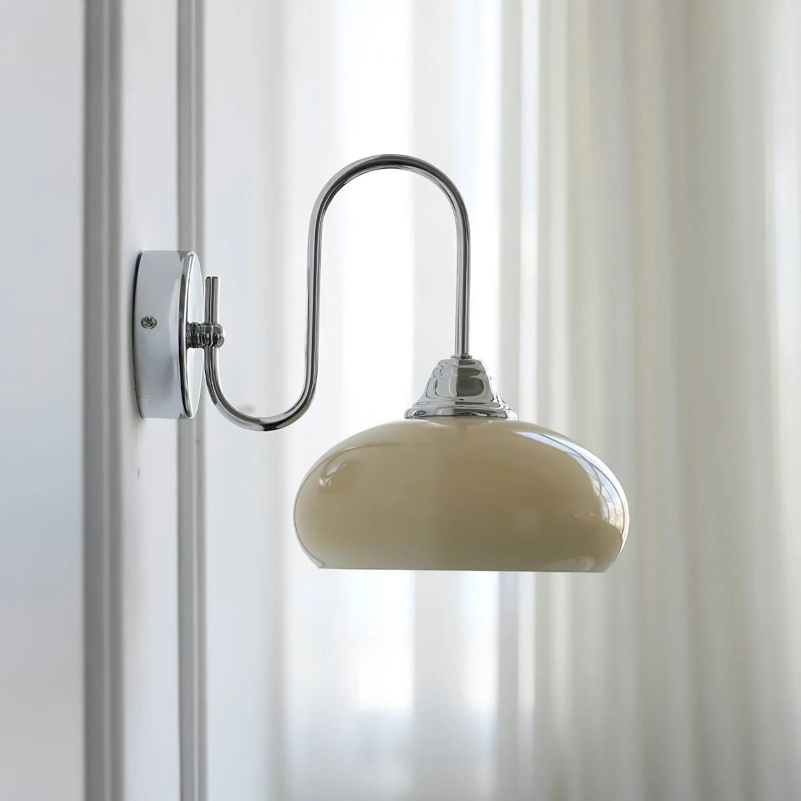 Calypso Bauhaus Curved Glass Wall Lamp