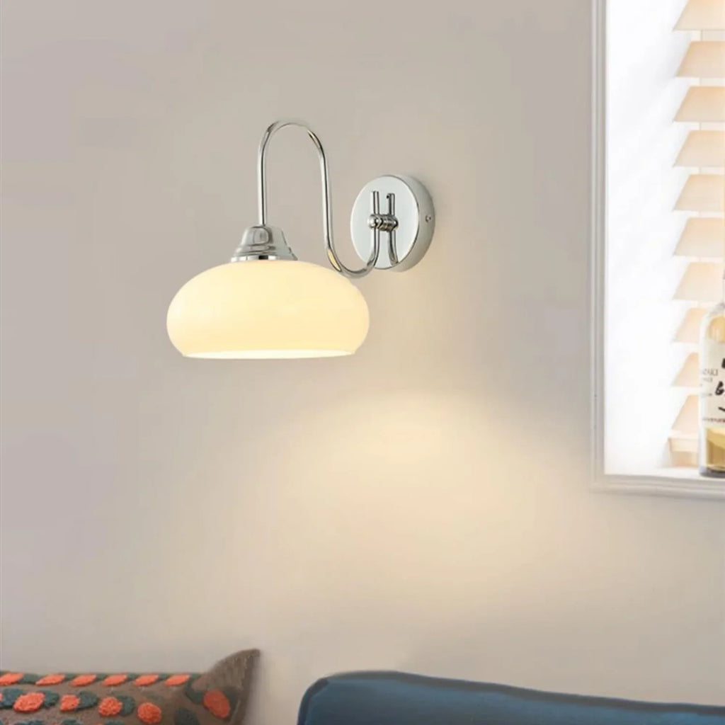 Calypso Bauhaus Curved Glass Wall Lamp