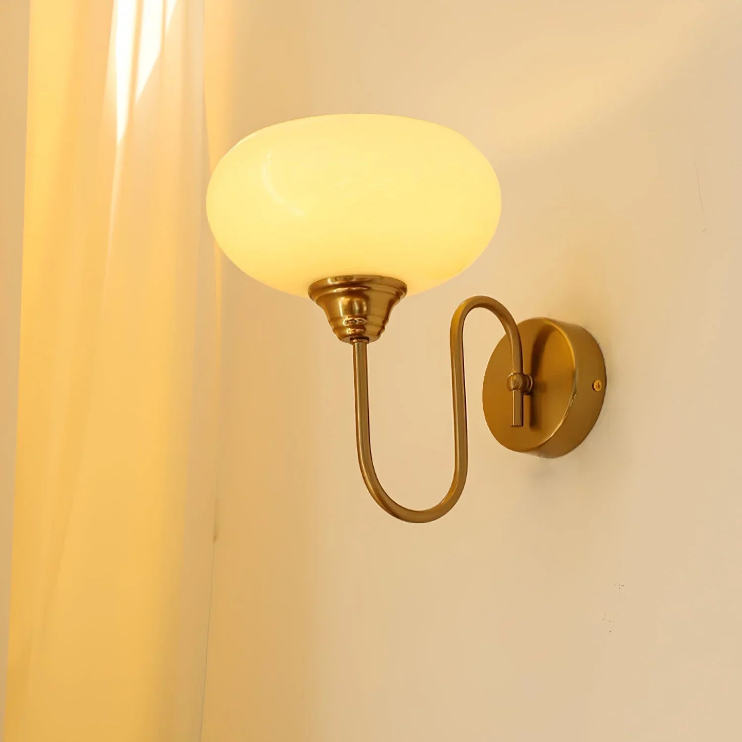 Calypso Bauhaus Curved Glass Wall Lamp