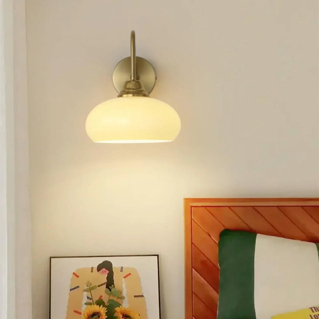 Calypso Bauhaus Curved Glass Wall Lamp