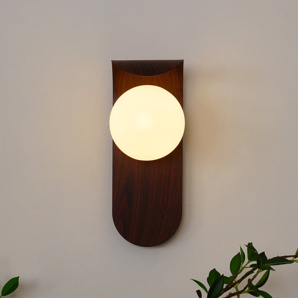 Exuro Indoor Wall Sconce in Wood / Walnut
