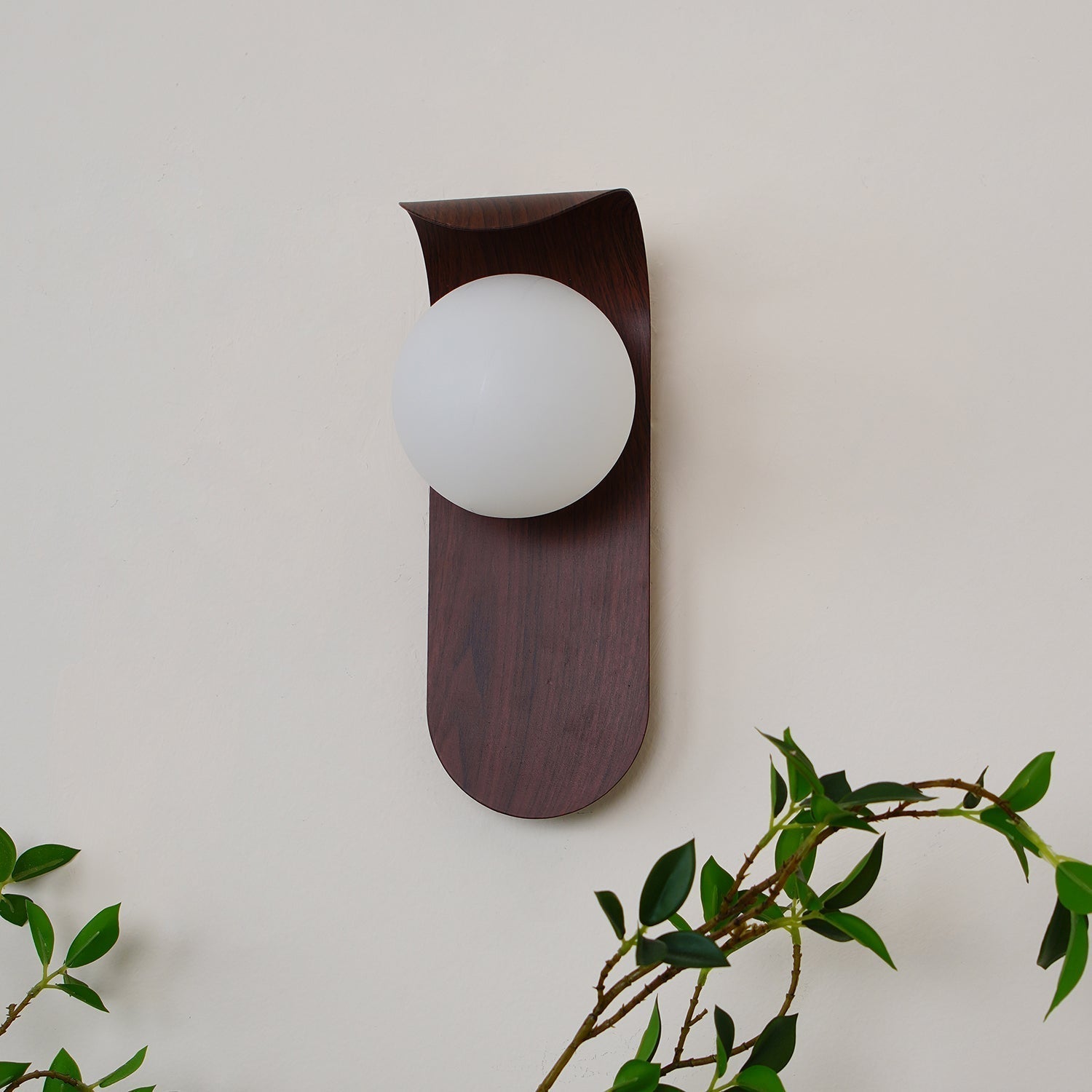 Exuro Indoor Wall Sconce in Wood / Walnut