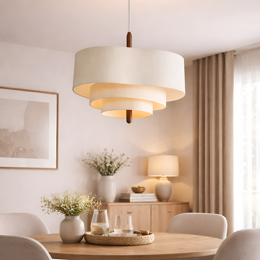 Dory - Wabi Sabi Fabric Ceiling Pendant Lamp