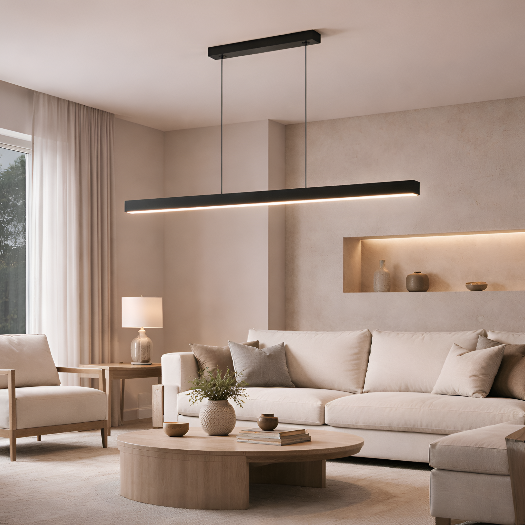 Janel - Modern LED Strip Chandelier
