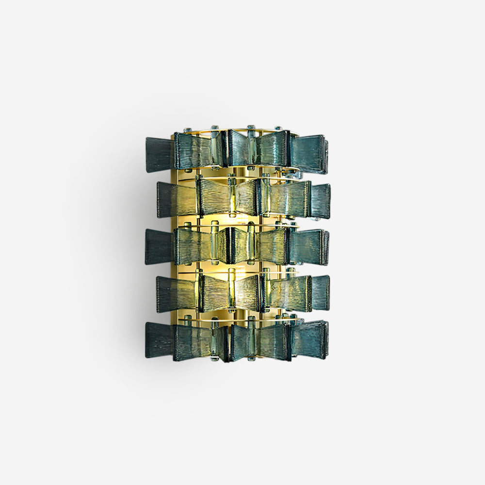 Celvara Grooved Glass Ribbon Wall Sconce