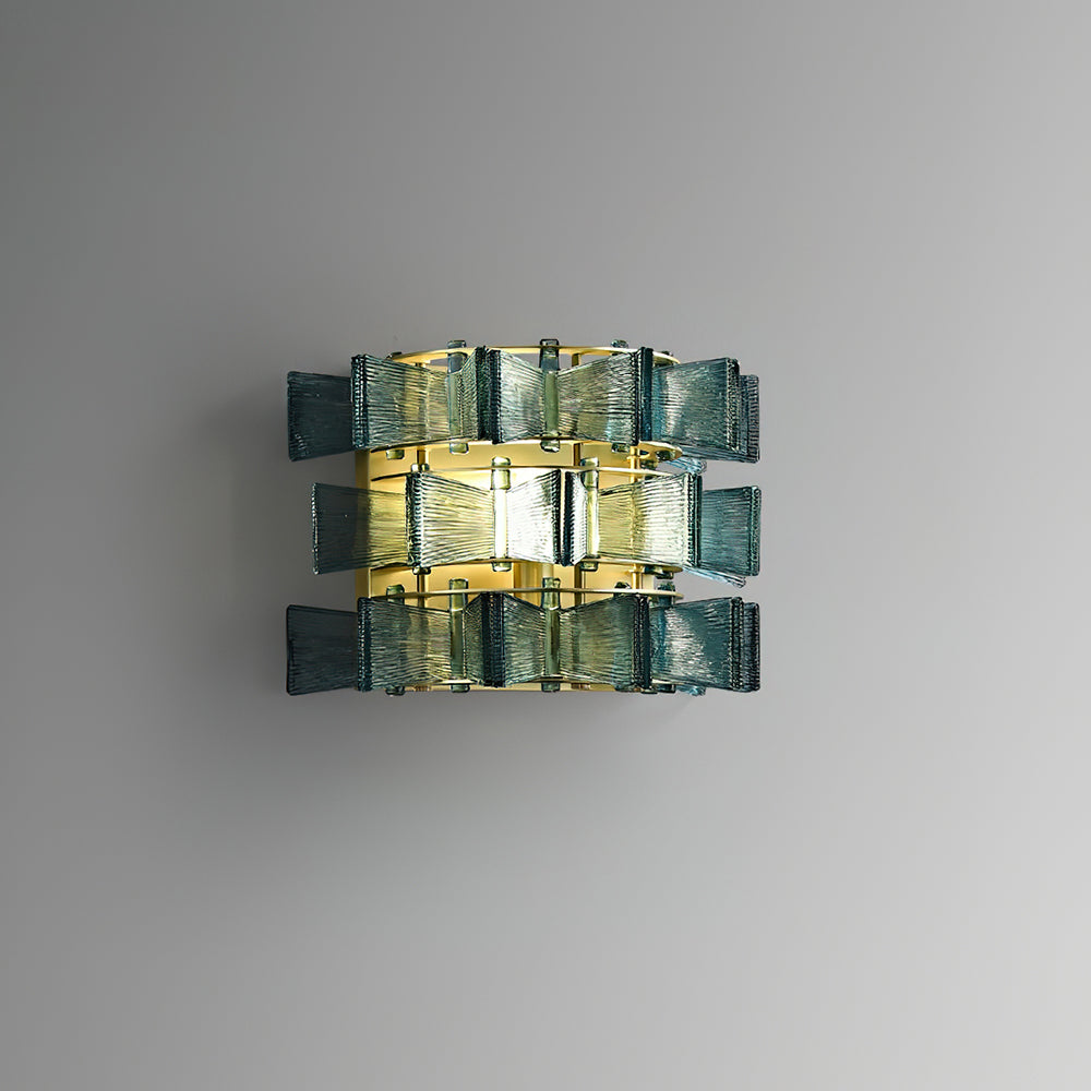 Celvara Grooved Glass Ribbon Wall Sconce