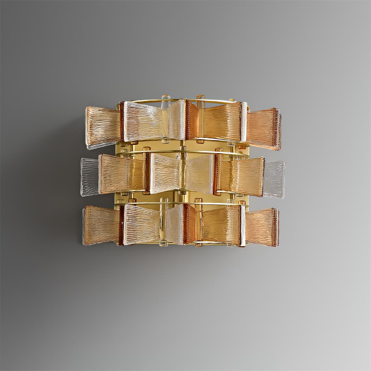Celvara Grooved Glass Ribbon Wall Sconce