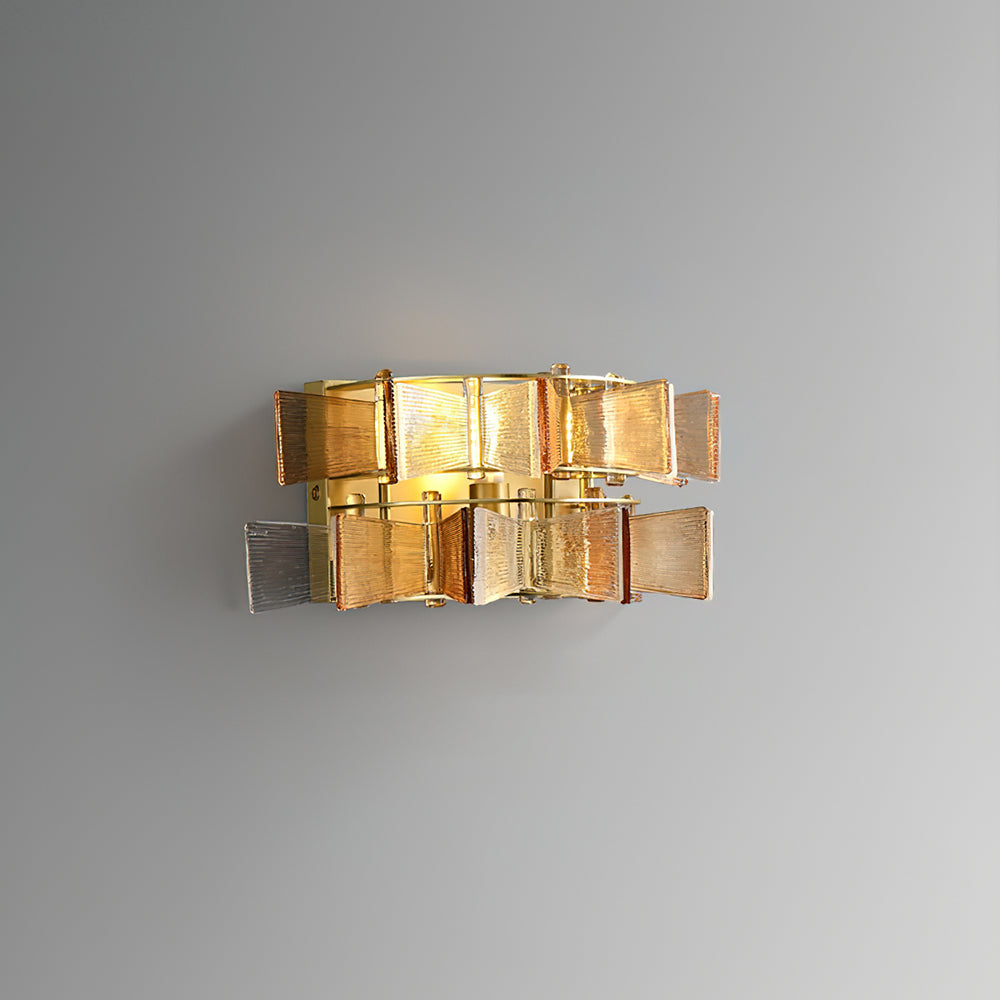 Celvara Grooved Glass Ribbon Wall Sconce
