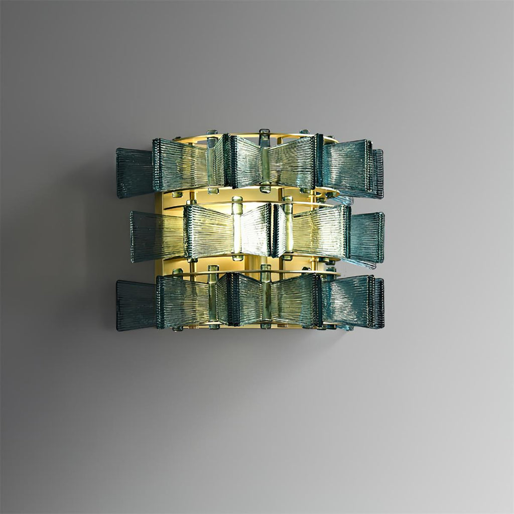 Celvara Grooved Glass Ribbon Wall Sconce