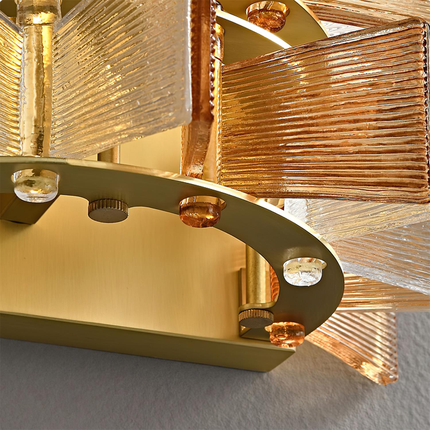 Celvara Grooved Glass Ribbon Wall Sconce