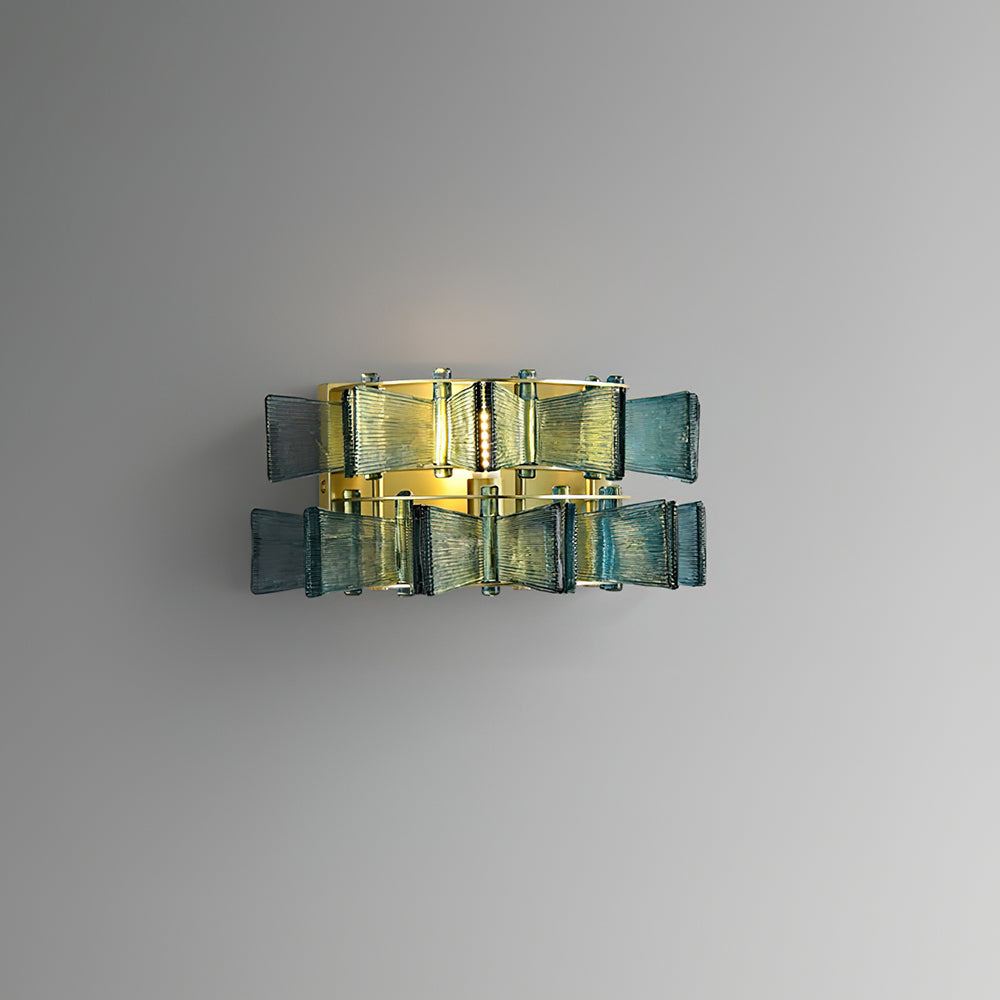Celvara Grooved Glass Ribbon Wall Sconce