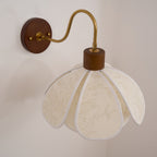 Yuki Floral Wall Sconce in Wood and Fabric