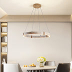 Lumae Ring-Shaped Suspension in Travertine Stone