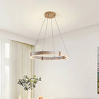 Lumae Ring-Shaped Suspension in Travertine Stone