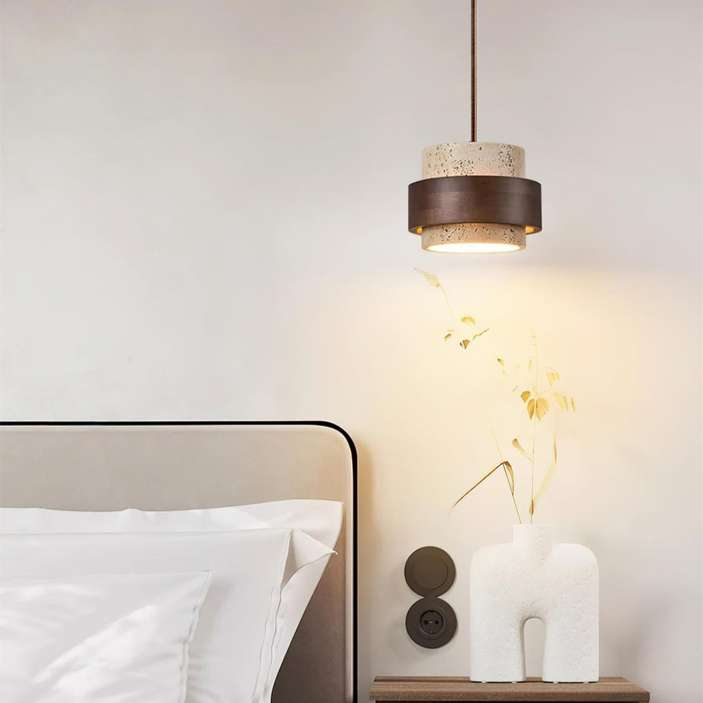 Perra Pendant Light made of Travertine