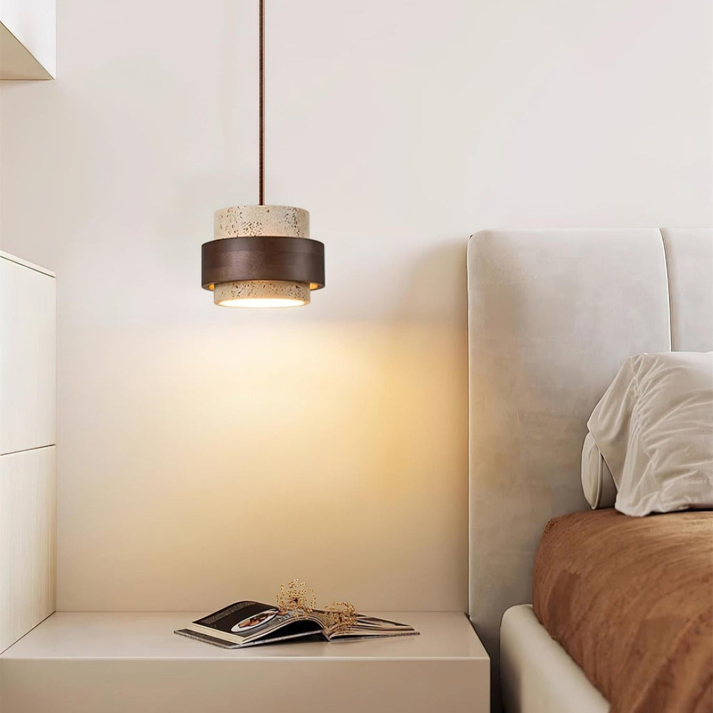 Perra Pendant Light made of Travertine