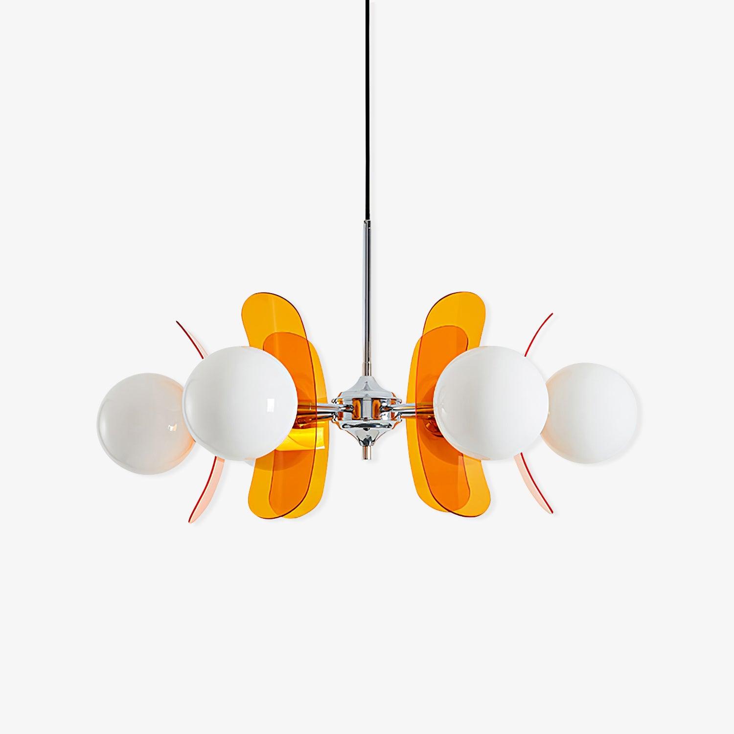 Ulano Chandelier in Brown and Orange