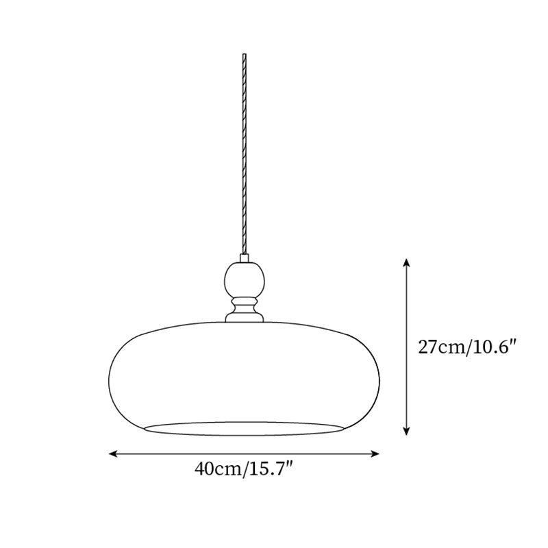 Eldom Suspension with Amber Glass Shade