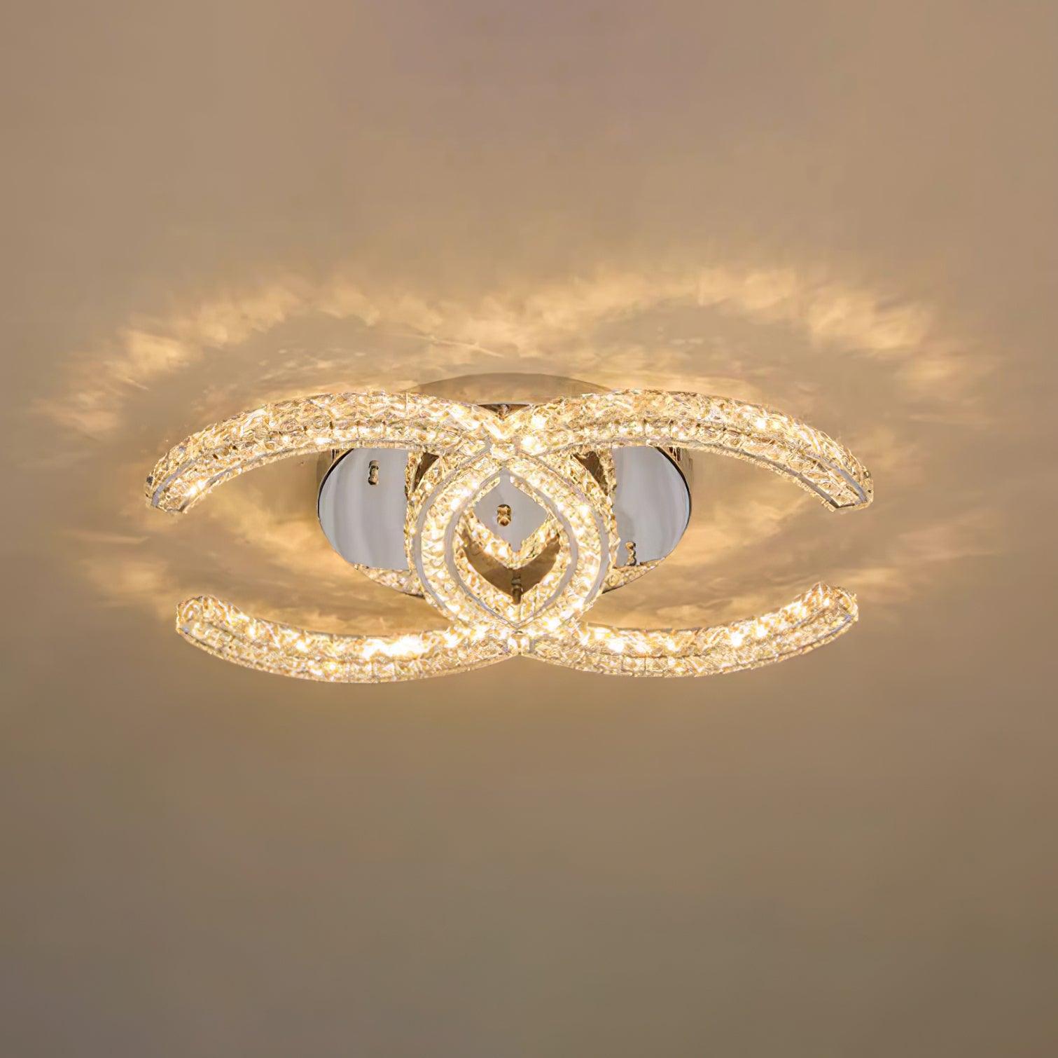 Kristy Crystal Ceiling Light  Double C