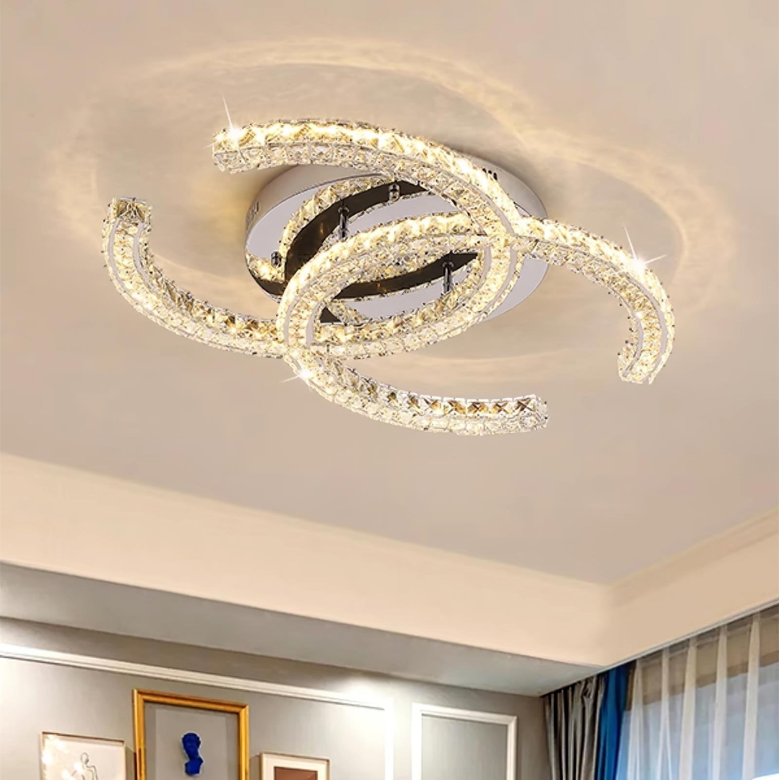 Kristy Crystal Ceiling Light  Double C