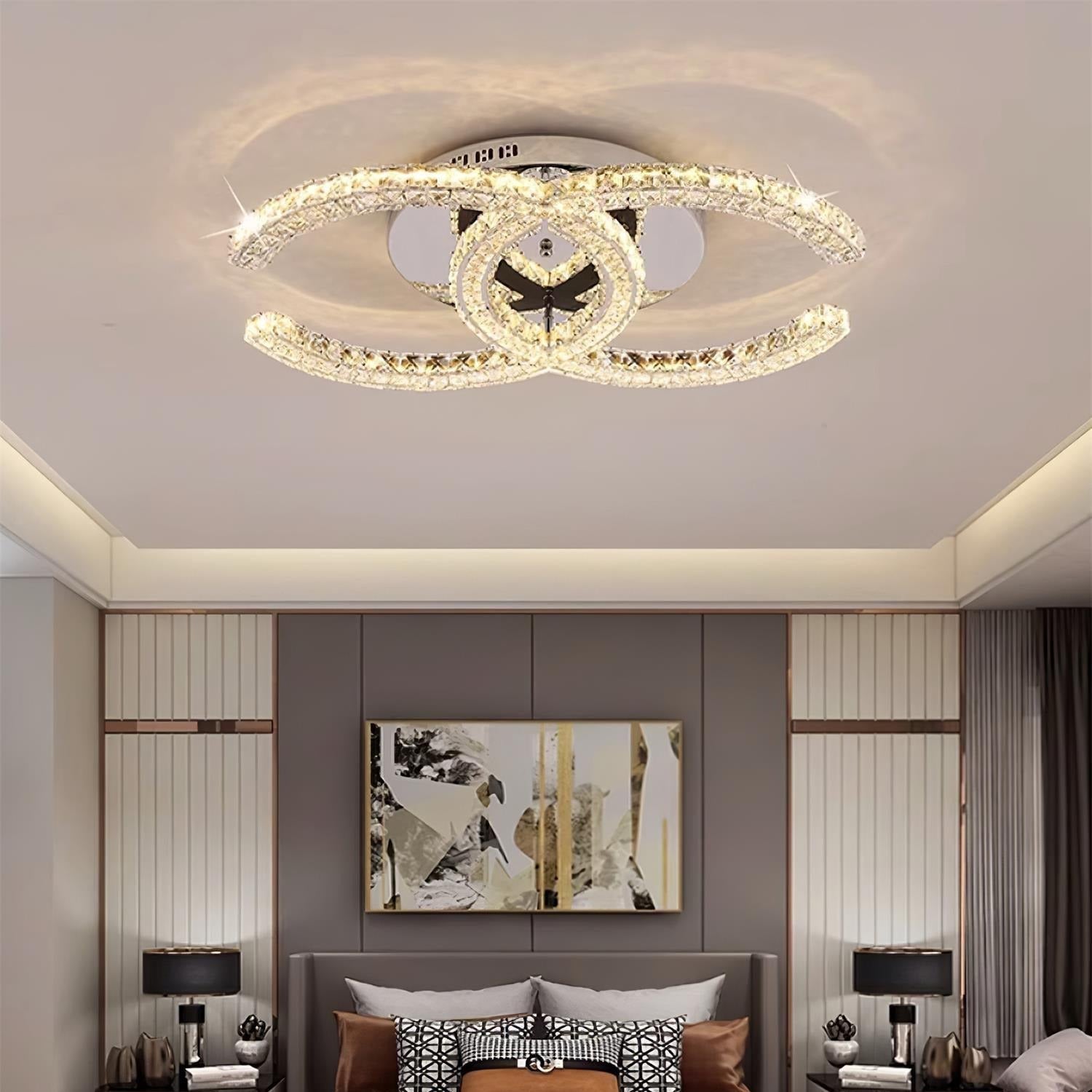 Kristy Crystal Ceiling Light  Double C