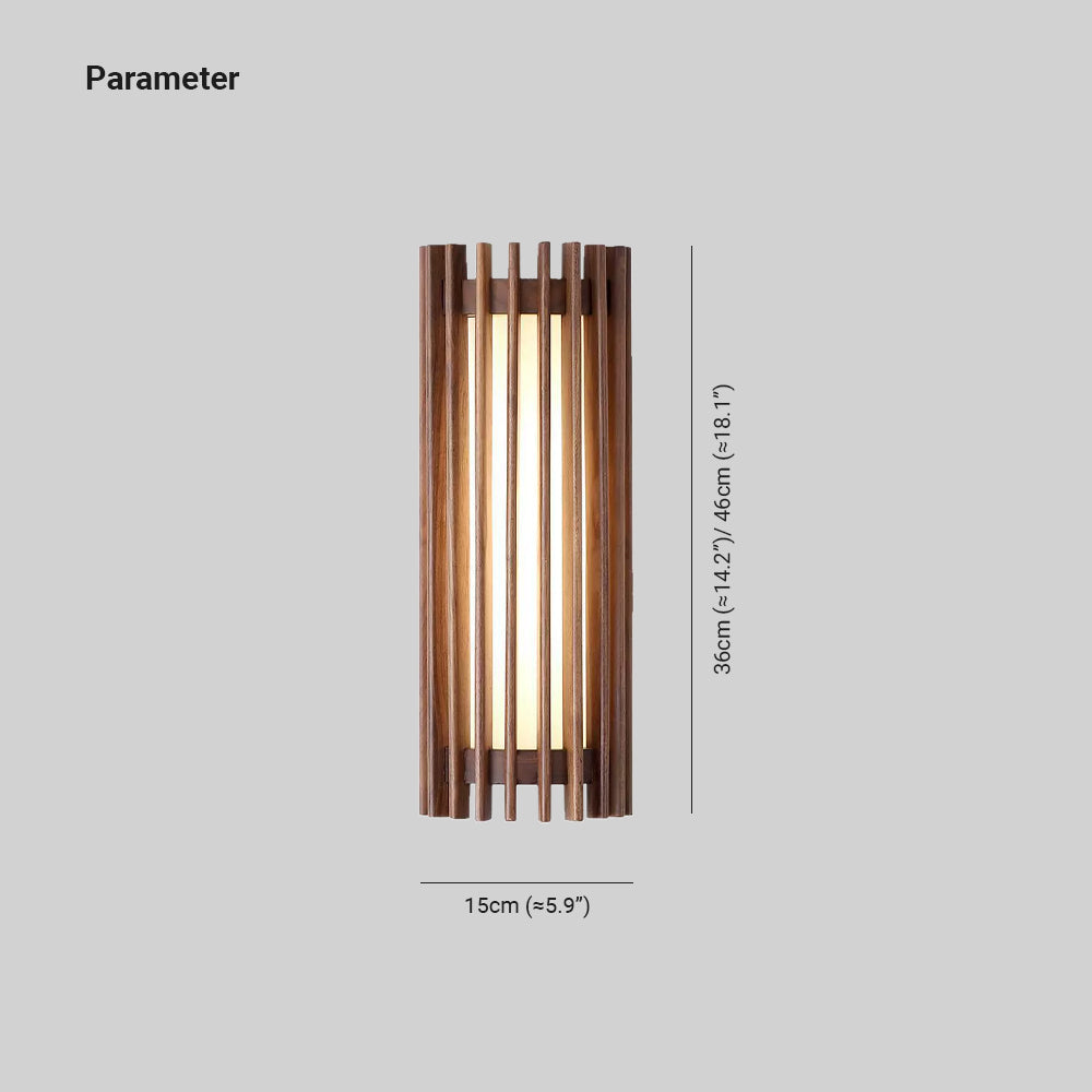 Neyra Wall Lamp for Indoor Use Made of Walnut