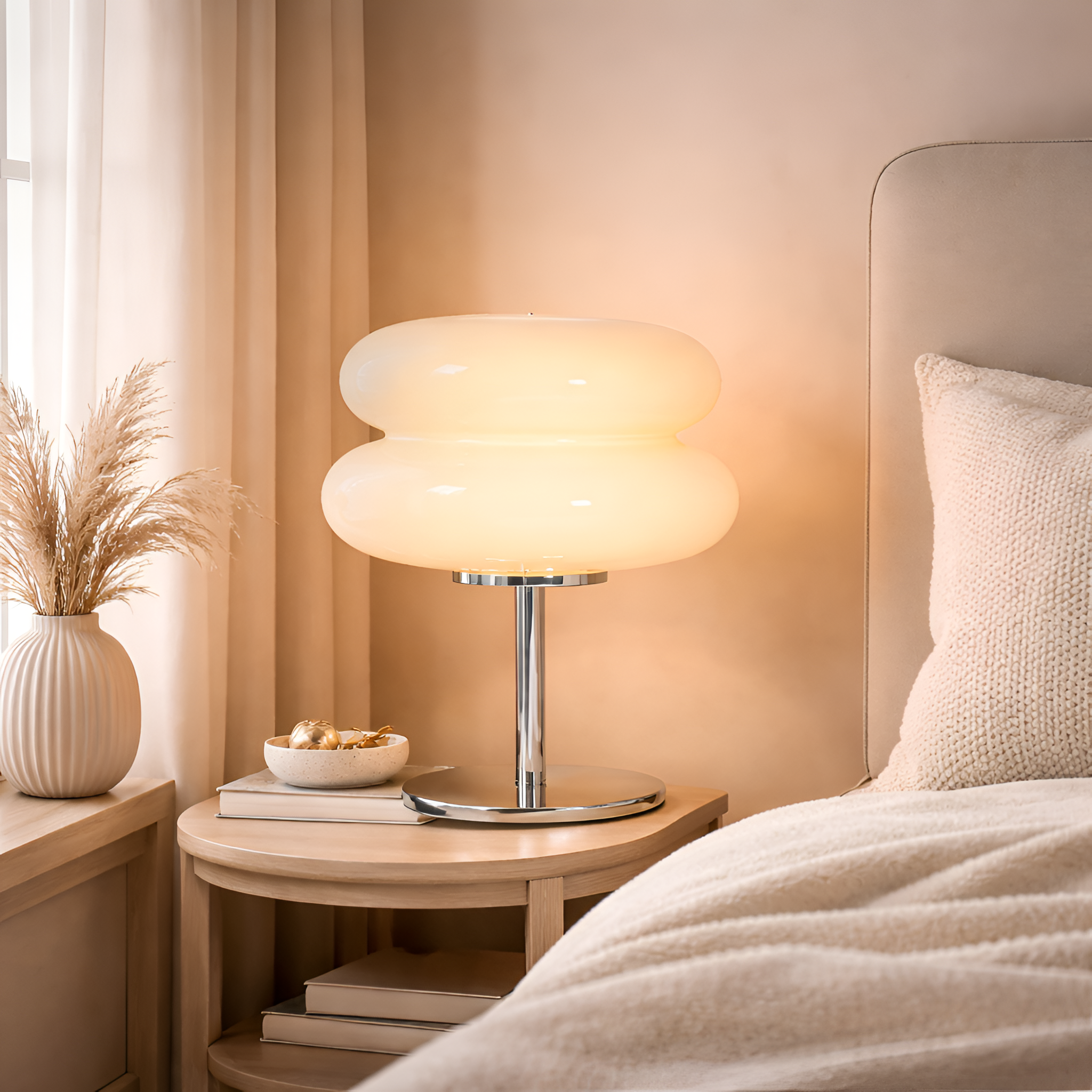 Robert - Macaroon Glass LED Table Lamp with Dimming Function