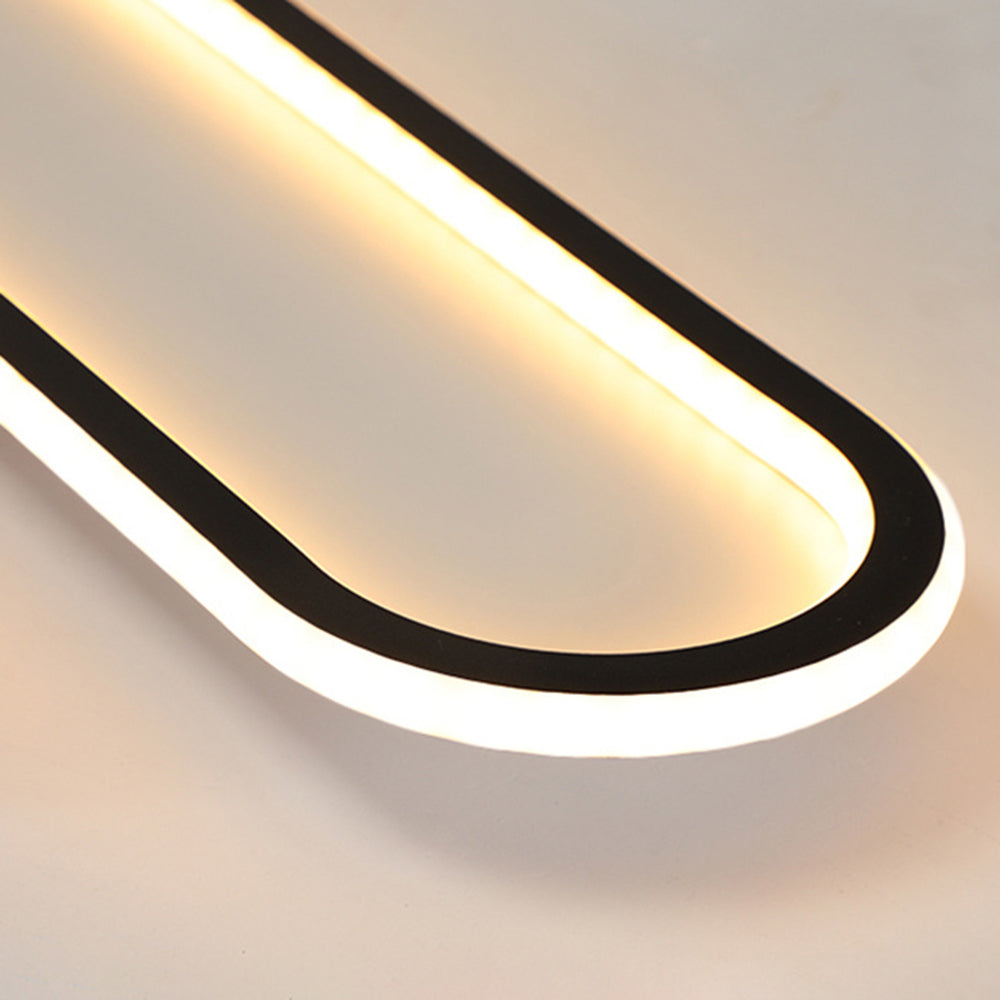 Sana Minimalist Oval Ceiling Light Black/Gold/Rose Gold