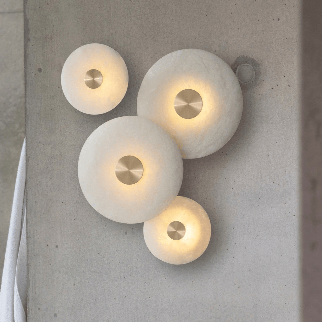 Selina Minimalist Alabaster Ceiling Light