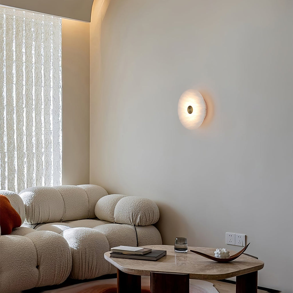 Selina Minimalist Alabaster Ceiling Light