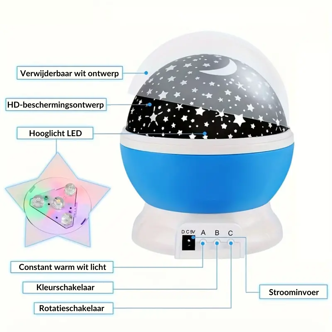 Star Projector Night Light - Luna