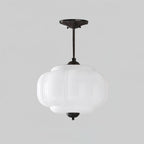 Eldio Green Glass Semi Flush Mount Light