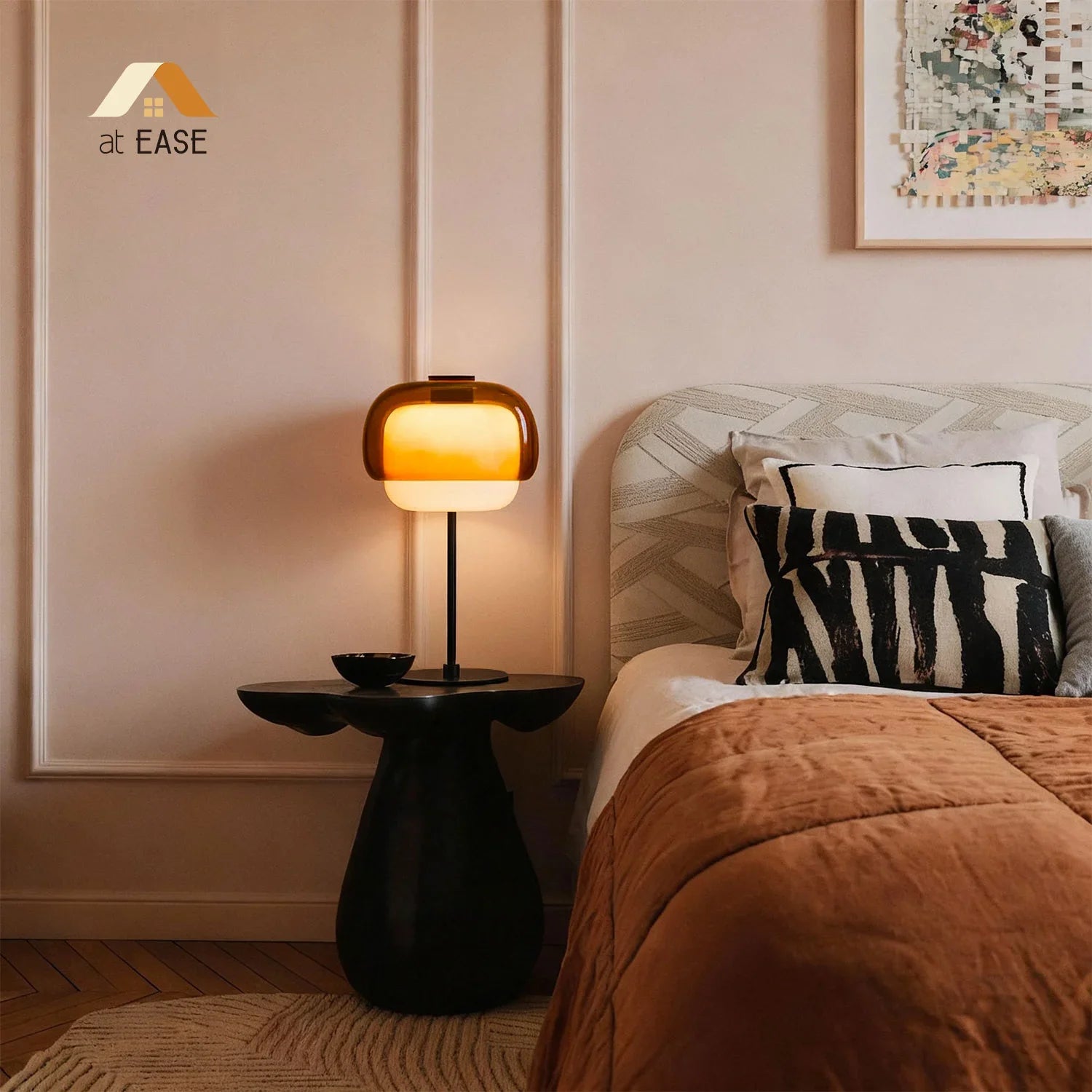 Elvrynor Nordic Colorful Glass Table Lamp