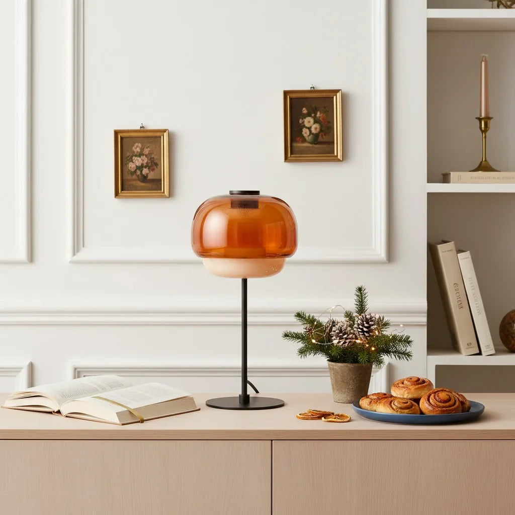 Elvrynor Nordic Colorful Glass Table Lamp