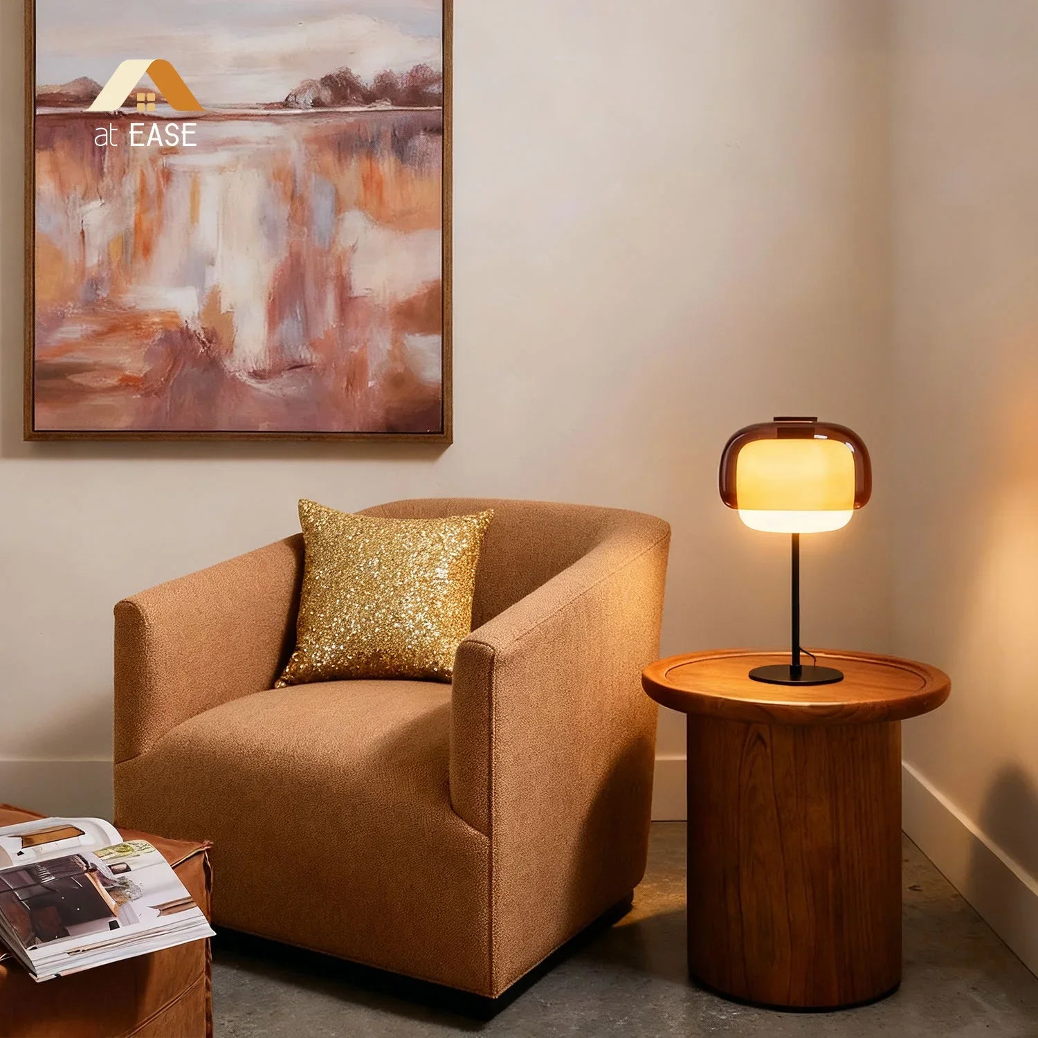 Elvrynor Nordic Colorful Glass Table Lamp