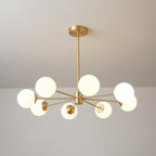 Elysium Brass Frosted Balls Chandelier