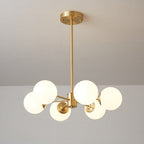 Elysium Brass Frosted Balls Chandelier