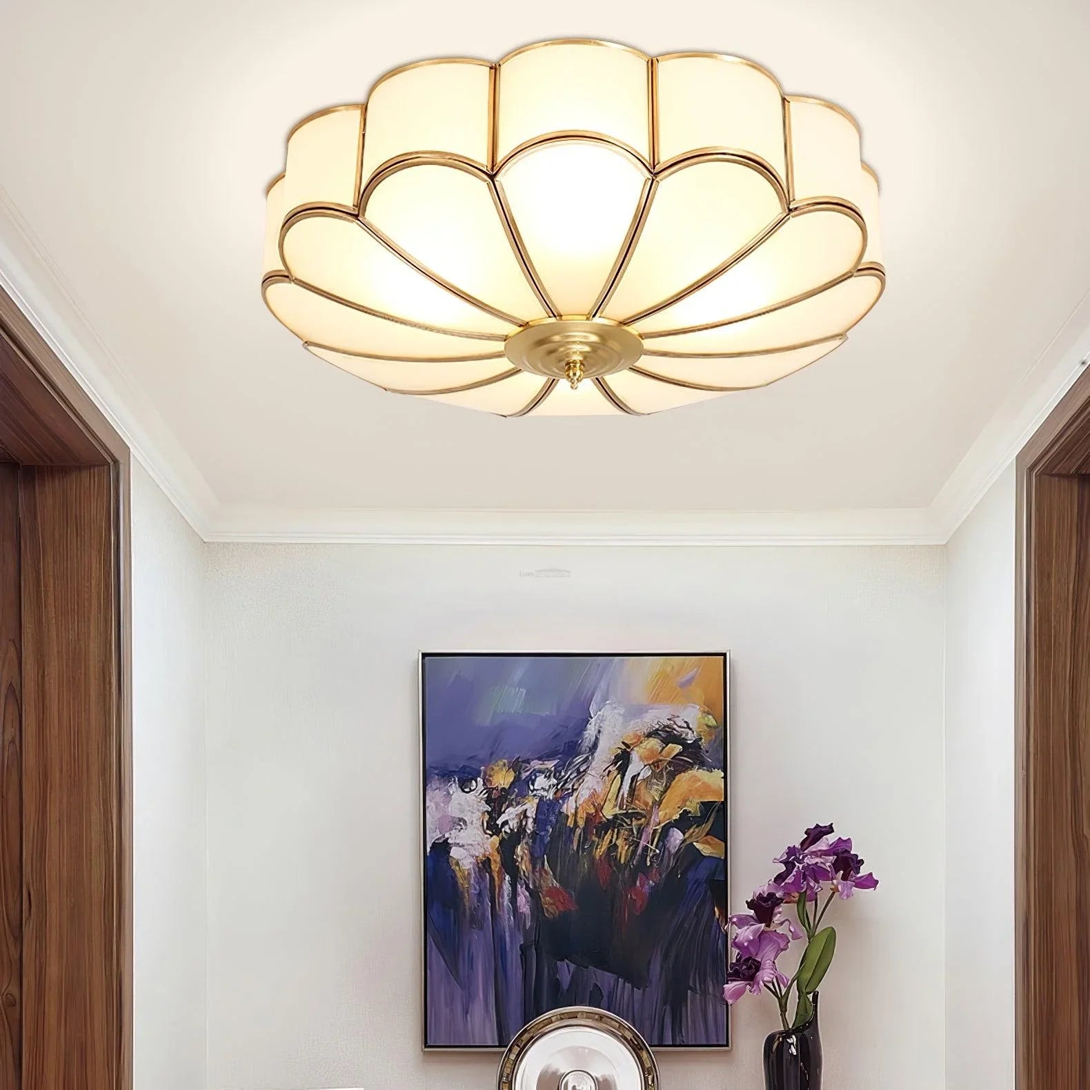 Eros Flower-Inspired Art Deco Ceiling Light