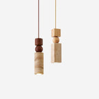 Geometric Suspension Wood Travertine Minimalist Nordic Hanging