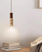 Geometric Suspension Wood Travertine Minimalist Nordic Hanging