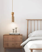 Geometric Suspension Wood Travertine Minimalist Nordic Hanging