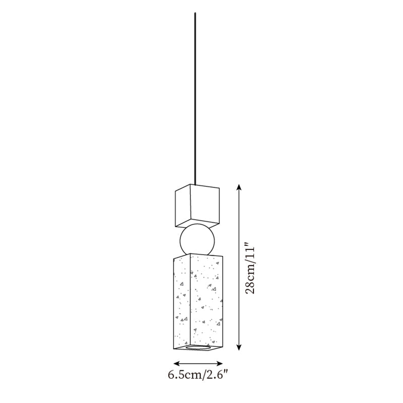 Geometric Suspension Wood Travertine Minimalist Nordic Hanging
