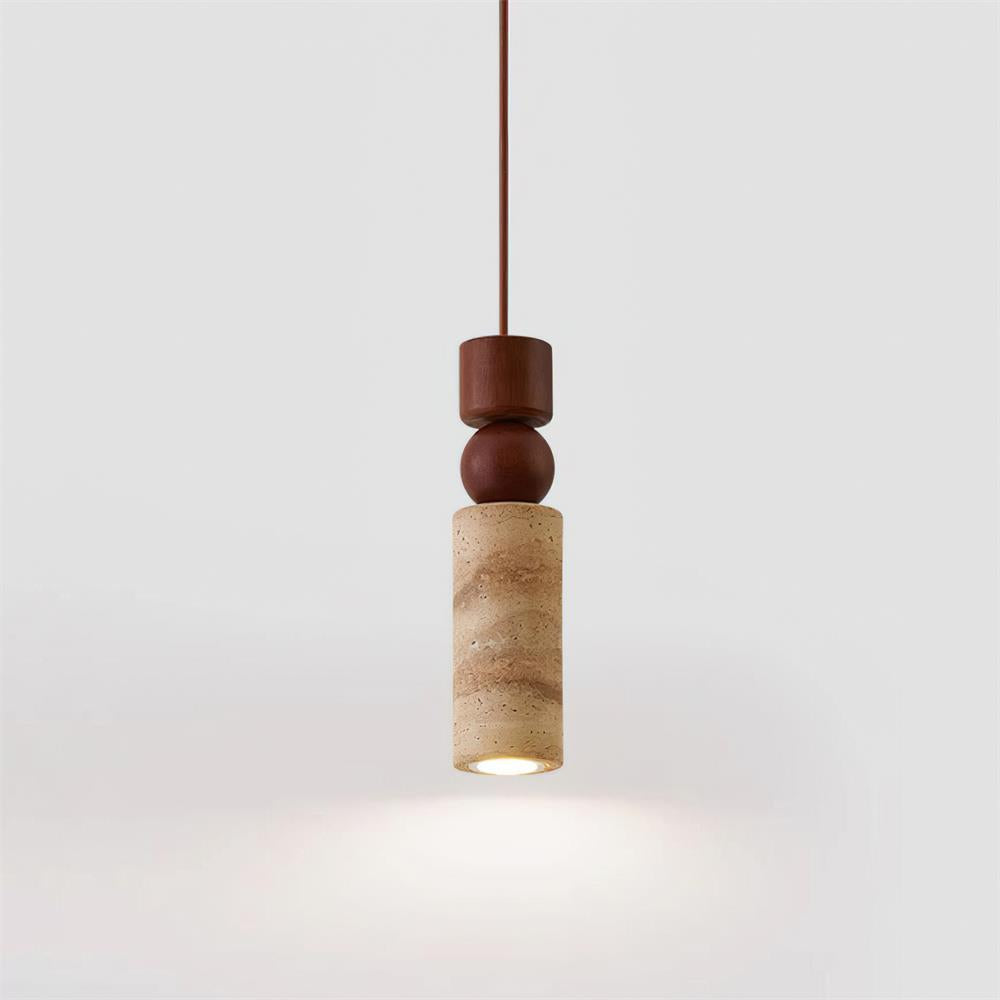 Geometric Suspension Wood Travertine Minimalist Nordic Hanging