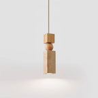 Geometric Suspension Wood Travertine Minimalist Nordic Hanging
