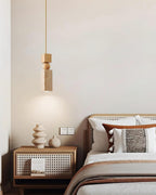 Geometric Suspension Wood Travertine Minimalist Nordic Hanging
